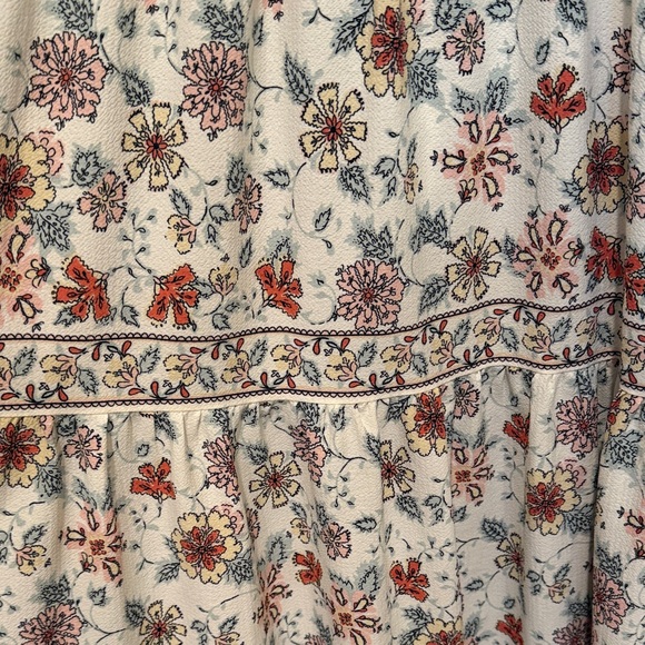 Max Studio White Maxi Dress with Rust Floral Print ( Perfect for Easter) - Picture 6 of 6